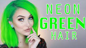 Below, we introduce you to our favorite neon green hair dye, share how to maintain a vivid lime green hair hue, and offer up ways to style your colored strands for the optimal stylish effect. Dyeing My Hair Neon Green At Home Evelina Forsell Youtube