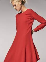 Vestido Rojo Evase De Nuevo Nuevo De Massimo Dutti De Otono Invierno 2017 Por 79 95 Elegancia Natural