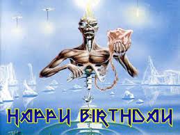 Pierwszy raz pojawił się 8 lutego 1980 na okładce pierwszego singla running free, gdzie stoi z tyłu, a jego twarz jest zacieniona. Metallica Happy Birthday Happy Birthday Boyd Machtolff Damage Inc Iron Maiden Seventh Son Iron Maiden Posters Iron Maiden