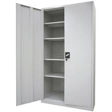 Wrought iron shelving units, baker's racks, and wall shelves.these are places for your stuff. Stratco 2 Door Metal Storage Cabinet