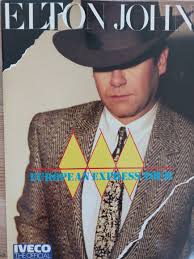 ELTON JOHN European Express Concert Tour Programme 1984 pop rock memor