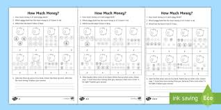 year 2 adding coins homework worksheet worksheet