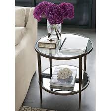 Clairemont Round Side Table Reviews Crate And Barrel Round Side Table Decor Side Table Decor Living Room Side Table