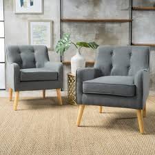 Set Of 2 Felicity Mid Century Arm Chair Christopher Knight Home Fabric Armchairs Mid Century Armchair Living Room Chairs