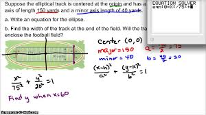 Measure or calculate the length of the major axis. Ellipse Application Youtube