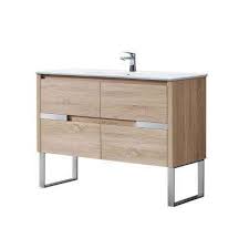 Lennard 48 In W X 18 In D Vanity In Natural Wood With Ceramic Vanity Top In White With White Basin Home Decorators Collection Vanity Vanity Top