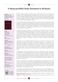 Pdf N Nuwe Parallelle Nuwe Testament In Afrikaans