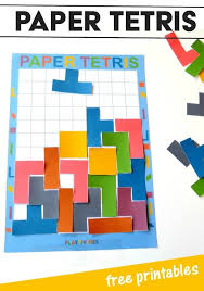 Diy Paper Tetris The Whole Family Will Want To Play Playtivities Printable Games For Kids Paper Games For Kids Paper Games