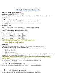 Every obligation which contains a resolutory. Modal Verbs Of Obligation Cheat Sheat Docsity