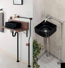 敢えて見せる 手洗い器 造作 洗面台 トイレのデザイン