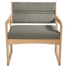 Bariatric Sled Base Chair Light Oak Gray Fabric Guest Chair Office Guest Chairs Chair