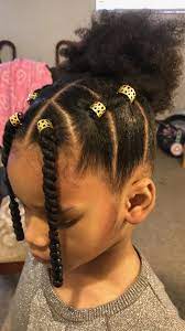 She can look neat while preventing her hair from becoming tangled. Pin By Chimene Kouvon On My Fav Hairstyles Little Girl Ponytails Little Girls Ponytail Hairstyles Black Kids Hairstyles