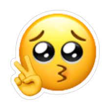 Kissy Face Crying Emoji Doing The Peace Sign Sticker By Arpitalasker In 2021 Peace Sign Emoji Peace Sign Sticker Emoji Stickers