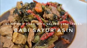 Umumnya sayur yang dipakai adalah sawi putih. Stir Fried Pork With Salted Vegetables Tumis Sayur Asin Youtube