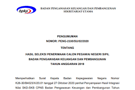 Bpkp Umumkan Hasil Seleksi Cpns 2019 Berikut Informasi Lengkapnya Halaman All Kompas Com