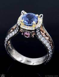 Juicy Vintage Fleur De Lis Engagement Ring The Sides Are Paved With D London Blue Topaz Engagement Rings Vintage Engagement Rings Unique Topaz Engagement Ring