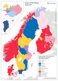 This is a high resolution scan of a beautiful old map of finland, sweden and norway taken from a 1900 geography book. Origin Of Fdi Inflows 2003 2016 Nordregio