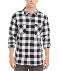 Mossy oak men's buffalo plaid flannel shirt. Levi S Men S Buffalo Plaid Flannel Shirt In Marshmallow Modesens