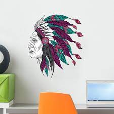 Add to favorites rustic cowboy. Man In The Native American Indian Chief Wall Stickers Removable Waterproof Indian Feather Headdress Of Eagle Wall Sticker For Kids Rooms Home Decor Wall Decals Wall Art Design For Men Women Boys