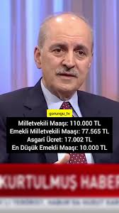 Numan Kurtulmuş'un Milletvekili Maaşları Üzerine Sözleri