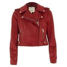 River Island Petite Bugundy Faux Suede Biker Jacket Liked On Polyvore Featuring Outerwear Jacke Petite Womens Clothing Petite Jacket Faux Suede Biker Jacket