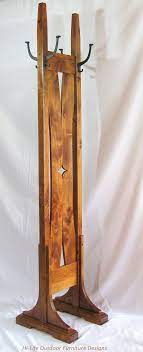 Benson Coat Tree Handmade Alder Wood 4 Cast Iron Hook Hat Etsy Coat Tree Diy Hat Rack Coat Rack