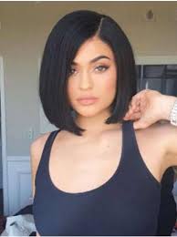Unice 100% unprocessed human hair machine made wigs body wave hair 150% density human hair wigs with bangs for african american women natural black. Bobs Remy Human Hair Black Capless Kylie Jenner Wigs