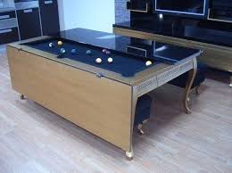 This Dining Table That Unfolds Into A Pool Table Pool Table Dining Table Unique Furniture Design Dining Room Pool Table