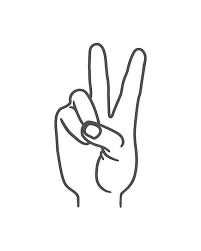 Black And White Peace Sign Hand Emoji Lets Pray For Love And Peace Peace Sign Hand Poster Line Etsy Peace Sign Hand Peace Sign Art Hand Drawing Reference