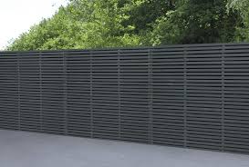 Browse this range of garden trellis brought together from leading uk online garden shops. 1 8m X 1 8m Grey Painted Contemporary Double Slatted Fence Panel Forest Garden