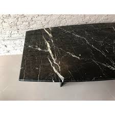 Custom table top with accented soapstone sink surrounded by ceaserstone buttermilk counters… every maker has a story. Post Modern Black Marble Dining Table Chairish