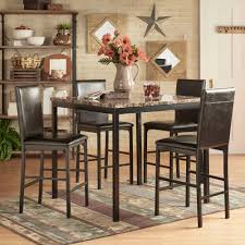 Weston Home Declan 5 Piece Metal Counter Height Dining Set Walmart Com In 2020 Counter Height Dining Sets Counter Height Table Sets Weston Home