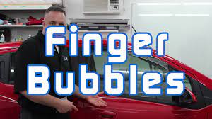 One of the best ways to get rid of bubbles in tinted windows is to apply a little bit of heat to the tint. Window Tinting Finger Bubbles Youtube