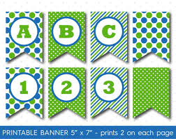 Blue And Green Diy Banner Printable Birthday And Party Banner Decorations Pb 614 Printable Birthday Banner Printable Banner Birthday Banner Free Printable
