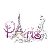 Paris Tour Eiffel Caligraphie Fond De Carte Carte Paris