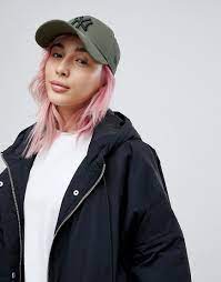 New Era 9forty Cap In Khaki With Black Ny Embroidery Green Newera