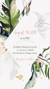 Digital Wedding Invitation Video For Your Tropical Wedding In 2020 Digital Wedding Invitations Wedding Invitation Video Tropical Wedding Invitations