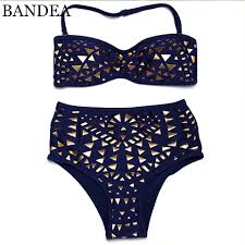 Nous avons une large sélection de bikinis, trikinis et tankinis allant du 32 au 58. Maillot De Bain Pour Femmes Bikini Imprime Dore Soutien Gorge Push Up Culotte Taille Haute Sexy Vetements De Bain 2019 Aliexpress