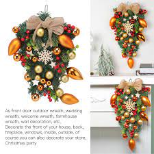 Amazon.com: Artificial Christmas Wreath, 19.7 Inch Pre-Lit Christmas Wreath  with Metal Hanger, Outdoor Lighted Christmas Wreath for Front Door,  Christmas Wreath for Holiday Christmas Party Decorations : Home & Kitchen