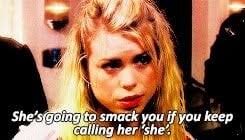 I miss Rose Tyler. Just because. She's strong. She questions herself. She  makes bad choices sometimes. She selfish. She's strong willed. She's witty.  She's real. And- what was that? She's a bitch?
