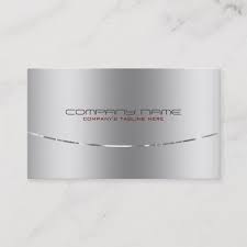 Same day printing business cards. Modern Metallic Silver Design Stainless Steel Look Business Card Business Card Branding