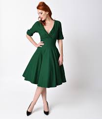 Vintage Clothing Retro Vintage Style Clothes Unique Vintage Swing Dress With Sleeves 1950s Fashion Dresses Sleeved Swing Dress