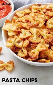 Pasta Chips Might Be The Best Thing Ever Recipe Savory Snack Recipes Homemade Snacks Pureed Food Recipes