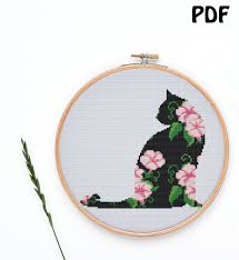 Quote and cute kittens, easy modern cross stitch pattern (pdf) lilypatternstudio 5 out of 5 stars (172) $ 3.95. Black Cat Cross Stitch Pattern Pdf Cat Silhouette Cross Etsy In 2020 Black Cat Cross Stitch Pattern Black Cat Cross Stitch Cross Stitch Patterns