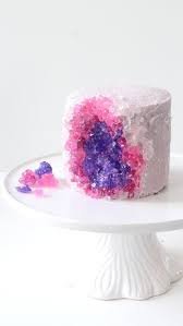 Geode Cake Recipe With Images Geode Cake Rock Candy Cakes Edible Glitter