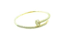 Check spelling or type a new query. Cartier Inspired Yellow Gold 18 Karat Nail Bracelet With 2 00tw Round F Vs1 Diamonds Engagement Rings Earrings Watches Jewelry Store Atlanta Ga Essex Fine Jewelry