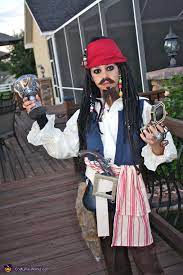 Captain jack sparrow girls large halloween costume pirates of the caribbean. Captain Jack Sparrow Halloween Costume For Boys