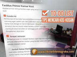 Tips Mencari Kost Kosan Mahasiswa Karyawan Kerja To Do List Mahasiswa Coding Tips