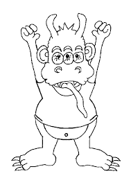coloriage halloween monstre alien 3 yeux sur hugolescargot com de coeurs