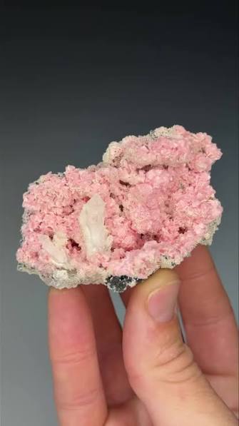 Rhodochrosite & Quartz, American Tunnel, San Juan County, Colorado, 7.7 x  5.5 x 4.3 cm, Available